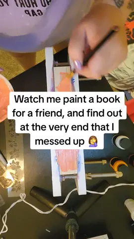 Painting a book for @Skye and the littles distracted me 🤦‍♀️😬🤣 #BookTok #booktokfyp #booktoker #paintededges #prettybooks #thegrahameffect 