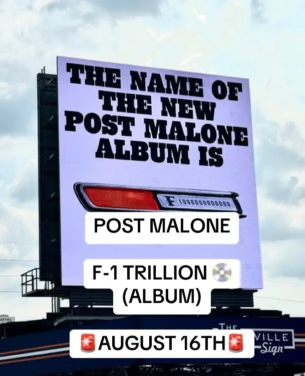 POST MALONE F-1 TRILLION 💿 (ALBUM) 🚨AUGUST 16TH🚨