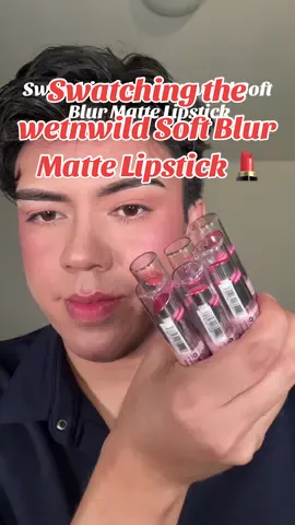 Swatching the @wetnwildbeauty  Soft Blur Matte Lipstick #wetnwild #wetnwildmakeup #makeupswatches #lipstickswatch #lipstick 