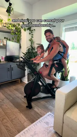 When the gym is far and the fam walks are hard, an indoor bike is DEFINITELY the move! With @yesoul you will get unlimited streaming with FREE screen casting and endless fun home workouts!  YESOUL G1M Plus bike is only $499! Use code alix100 for an extra $100 off! #alixandstephen #yesoul #funcardio #cyclingindoor #yesoulfitness #pelotonalternative