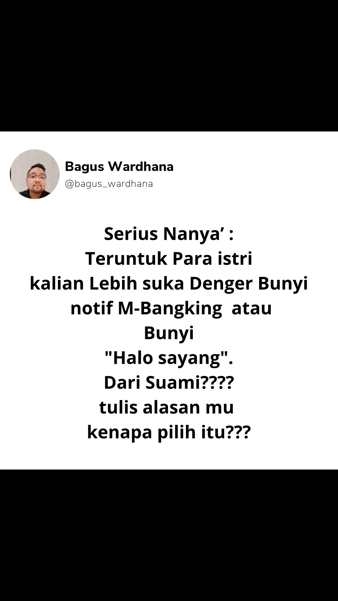 Serius Nanya’??? Kalian lebih suka denger Notif Mbanking atau halo sayang dsri suami??? Kasih alasan mu kenap pilih itu??? #quotes #katakata #fyp #motivasi #foryou #irt#istri #suami #fypシ゚viral #kebutuhan #noti #pilihmana 