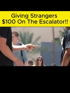 Giving Strangers $100 On The Escalator!! #fyp #oder #restaurant #foryou #viral #foryoupage #protesting 