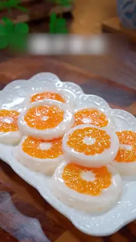 Gelatina de naranja casera, Q elástica suave, agradable a la vista y deliciosa para comer#Postre #jalea