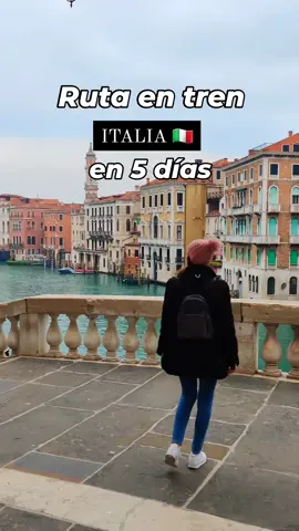 Guárdate esta ruta en tren por Italia perfecta para 5 días 🇮🇹  ➡️ Si aún no sabes dónde viajar esta semana santa aquí te dejamos una idea de un recorrido en tren por Italia 😃  Día 1: Vuela a Pisa (noche en Pisa) Día 2: Tren a Florencia (noche Florencia) Día 3: Tren a Verona (noche Verona) Día 4: Tren a Venecia (noche Venecia) Día 5: Mañana Venecia (vuelta a casa)  ⬇️ Como funciona el Bono Italia on Tour ⬇️  ➡️ Este bono permite utilizar de manera ilimitada los trenes italianos regionales, regionales rápidos y metropolitanos.  🔹️Incluido el Leonardo express”que conecta el aeropuerto de Roma Fuimicino con la estación de Roma Termini.  ⬇️ Existen dos opciones ⬇️  🔺️Bono Italia on Tour 3, con una duración de tres días consecutivos, por un precio de 29 euros para adultos y 15 euros para niños.  🔺️Bono Italia on Tour 5, válido por cinco días consecutivos, a un precio de 49 euros para adultos y de 25 para niños. ➡️ Cómo comprar los bonos ⬇️  🔺️Entra en la web de Trenitalia.  🔺️Selecciona la opción «promociones / servicios regionales» en el área de cliente  🔺️Elige la promoción «Italia in Tour» en el menú desplegable.  🔺️Inicia la compra seleccionando «Acquista» (italiano) o «Comprar» (español).  🔺️Escoge el tipo de abono: Italia on Tour 3 o Italia on Tour 5.  🔺️Selecciona la cantidad de tickets deseados.  🔺️Establece la fecha de inicio para utilizar los abonos.  🔺️Haz clic en «cerca» y completa los datos del comprador y beneficiario de manera similar a cualquier otra página web. ¿Has estado en alguno de estos lugares?  🏷Guárdalo para no perdértelo y síguenos para más planes @viajar__contigo 😊  #viajar #viajes #italia #italy #italy🇮🇹 #venecia #florencia #pisa #escapada #escapadas #turismo #lugaresincreibles 