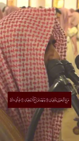 السورة كاملة على اليوتيوب في الوصف🤍نفسير⬇️ • • المختصر في التفسير: خلط الله البحرين المالح والعَذْب يلتقيان فيما تراه العين. بينهما حاجز يمنع كلًّا منهما أن يطغى على الآخر حتى يبقى العَذْب عَذْبًا والمالح مالحًا. فبأي نعم الله الكثيرة عليكم - يا معشر الجن والإنس - تكذبان؟! يخرج من مجموع البحرين كبار الدُّر وصغاره. فبأي نعم الله الكثيرة عليكم - يا معشر الجن والإنس - تكذبان؟! #محمداللحيدان #محمد_اللحيدان #تلاوات
