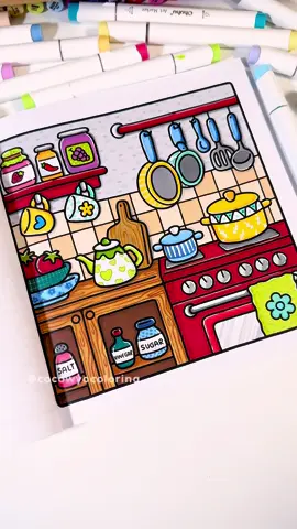 Cozy Kitchen #cocowyo #cocowyocoloring #coloringbook #coloring #coloringforfun 
