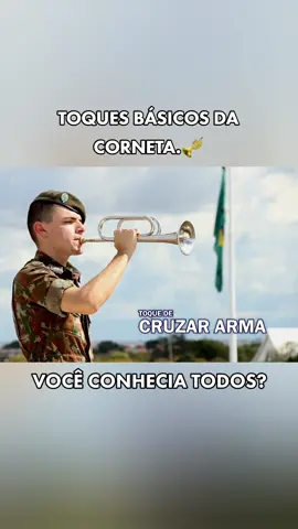 TOQUES BÁSICOS DA CORNETA.🎺🇧🇷 #exercitobrasileiro🇧🇷 #brasil #fyp 