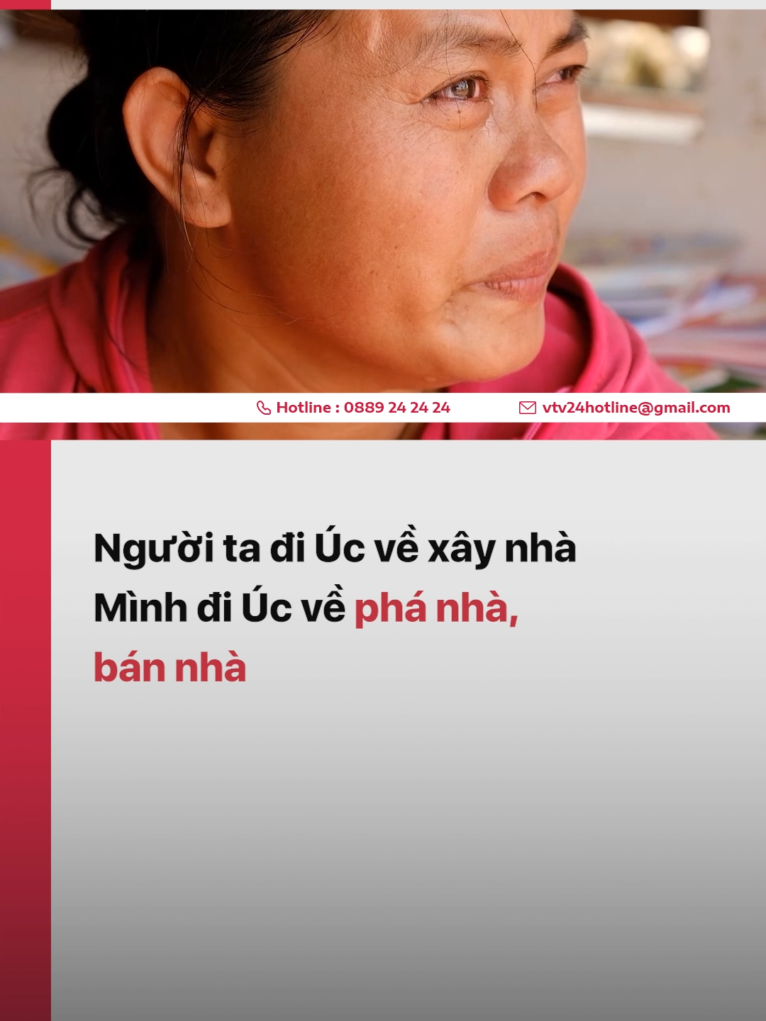 Nỗi đau của chị Vui, vợ của anh Thế Nhân hiện rõ qua ánh mắt khi chứng kiến từng món đồ, từng mảnh ngôi nhà phải bán đi để lấy tiền trả nợ. Nỗi đau ấy bắt nguồn từ một lần vượt biên, từ những cám dỗ đồng tiền, là sự lúng túng của một kiếp người. Sự lúng túng của một người ngư dân thuần phác trước sự biến đổi quá nhanh của xã hội. Và sự lúng túng ấy đã đưa đến một kiếp sống bấp bênh, tù tội, tay trắng - về cả nghĩa đen lẫn nghĩa bóng #vtv24 #vtvdigital #tiktoknews #vtvdacbiet #chuyenthenhan