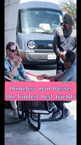 Homeless man blesses the kindest best friends ❤❤ #part1 