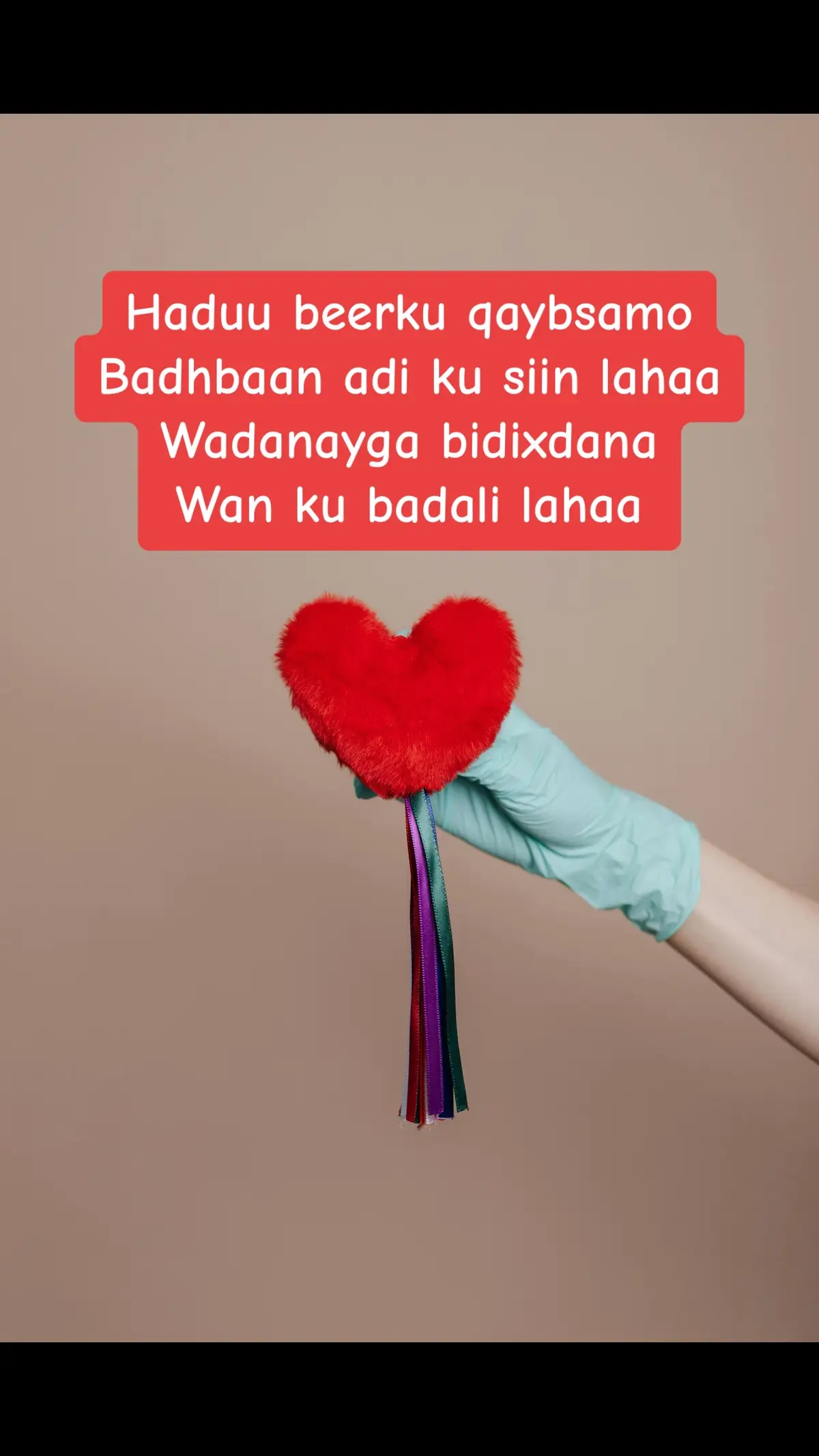 Haduu beerku qaybsamo Badhbaan adi ku siin lahaa Wadanayga bidixdana Wan ku badali lahaa Kaagana waan la bixi lahaa Waa booli dhiiguye Kaalama bakhayleen Naftoo laba bahood noqon Badhkaagan ku siin lahaa Biyo hadad cabaysana Bisinkaan ku dari lahaa Badankaaga faataxo Bawdbaan uga dhigi laa Illah waxan baryaayaa Addunyada badhaadhiyo Barkhad inaad ku waartoo Aakhirana bushaariyo Janadaa janadaa inad ku baridaa Indhahayga Baalkiyo Budoodaan ku Dhigilahaaa Sanbabkayga Bilanbaan Badhtanklis kugelin lahaa Bahda Dhegaha Maqalkaan Xuubka Kuugu Barinlaaa Waxaan beerilaa ubaaax Soo bixiyey caashaqu Habeenkii Bogaygaan ligu Bari ii ku odhanlahaa Markaan soo baraarugo Bishaaraan kusiin laahaaa Bidhaantaada aragaaan Bilkhay ugu ducayn la'aaa Illah waxan baryaayaa Addunyada badhaadhiyo Barkhad inaad ku waartoo Aakhirana bushaariyo Janadaa janadaa inad ku baridaa waan ku bagabageeyaa Kuu lulilahaa balag Bili daye sidiisaan Kuu daawan laa bilic Beeryarada oloshaan Biyo sii ku odhan laa Sida booge dhayihii Waan kugu bogsoon lahaa Had iyo jeer bariidada Kaalamaan baydheen Biyo hadad cabaysana Bisinkaan ku dari lahaa Badankaaga faataxo Bawdbaan uga dhigi laa Illah waxan baryaayaa Addunyada badhaadhiyo Barkhad inaad ku waartoo Aakhirana bushaariyo Janadaa janadaa inad ku baridaa Sanbabkayga bilan baan Baroor kaa dhigi lahaa Caqligeena badanbaan Isku wada badhxi lahaa Balayada xijaabkaan Burdo kaaga celin lahaa Boholyoow kalgacal Barisada ku damin lahaa  lyadaan habeen badha Bacli kugu tumi lahaa Barbaarta horeba Bilaneey ku odhan lahaa Bidhaantaada aragaan Bilkhayr ugu ducayn lahaa Illah waxan baryaayaa Addunyada badhaadhiyo Barkhad inaad ku waartoo Aakhirana bushaariyo Janadaa janadaa inad ku baridaa. Cajiib🔥 #fyp #foryoupage #capcut #muqdishotiktok🇸🇴🇸🇴 #somalilandtiktok💚🤍❤#fankasomaliyeed🎤 #shireadenshire🔥 