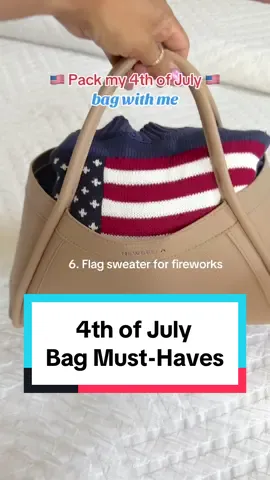 🇺🇸 My 4th of July beach bag musts, which would also be my pool bag and lake bag musts! 🇺🇸 What am I missing?  #4thofjuly #4thofjulyweekend #4thofjulyparty #americanflagsweater #independenceday #asmrtiktoks #asmrsound #packmybag #packmybagwithme 