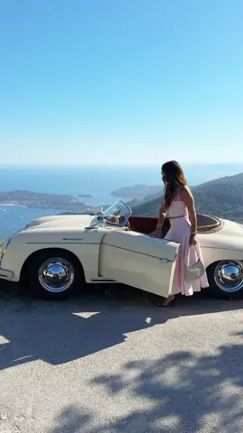 Living the French Riviera dream ☁️🎀#cotedazur #frenchriviera #europeansummer #porsche356speedster 