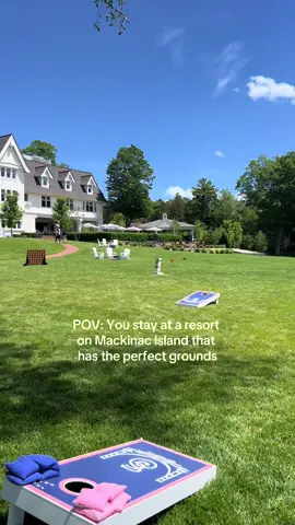 POV: You stay at a resort on Mackinac Island that has the perfect grounds. A landmark reimagined - The Inn at Stonecliffe. ✨ @Mackinac Island @Travel + Leisure #mackinacisland #puremichigan #Summer #fypage #michigantravel #traveltiktok #traveltok #summervibes #michigancheck 