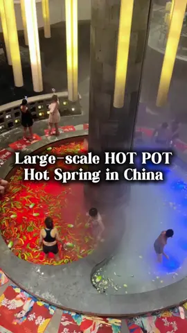 Ever wanted to experience what it’s like being the main course in Hot Pot? 🤣 This Hot Spring is located in ‘Maple Leaf Village Hot Spring Resort’ in Harbin China  📌 Here you get to soak in a warm Chili, Dates & Lemon “broth”. Visitors have said that it leaves their skin smooth and soft, would you want to bathe here? 😁 • • • #chinatrip #chinatravel #chinatiktok #hotpot #hotsprings #hotspring #chinese #ChineseCuisine #china #harbin #harbinchina #travel #travellife #traveltok #trending #viral #fyp #foryou 