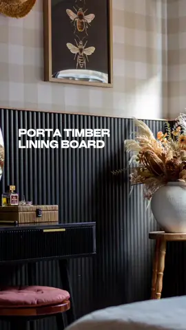 Adding character to Harper's bedroom using the Porta Timber lining board in 'Dune' was the best decision we made to give that authentic farmhouse vibe. I painted them in @taubmans all black and capped with a timber trim which works so well against the gingham wallpaper 👌 Beyond happy with the final look! If you have any queries about the installation, feel free to pop them below 👇  #portatimber #portaline #liningboard #wallpanelling #panelwall #wallpanels #bedroommakeover #homediy #diyhome #taubmans #blackbedroom #farmhousebedroom #farmhouseinspo #farmhouseaustralia #blackwall #blackinterior #blackpaint #taubmansallblack  #bunningsinspo #bunningswarehouse #diyaustralia #diyaccount #homerenoaustralia #homereno #homerenos #homerenovation #homerenovations #beforeandafter