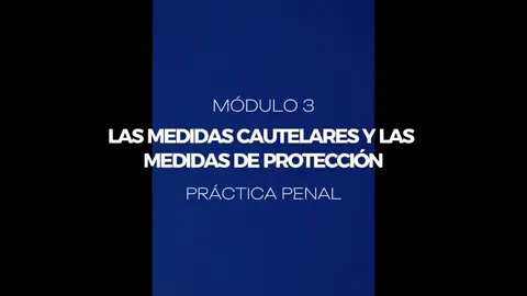MODULO 3 - MEDIDAS CAUTELARES Y DE PROTECCION