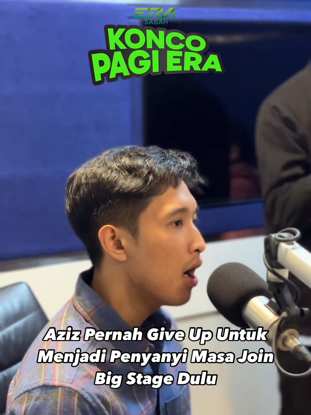 #AzizHarun pernah rasa give up untuk menjadi seorang penyangi masa join Big Stage dulu. #ERASabahKongsi #KoncoPagiERA