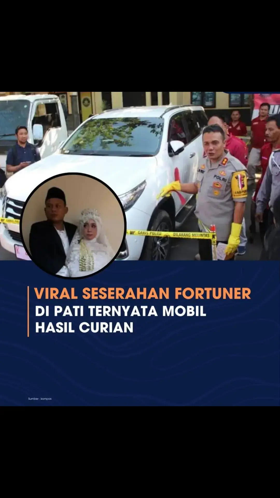 Sebuah Pernikahan di Pati yang Menjadi Perbincangan Hangat Lantaran Seserahan berupa Mobil fortuner diduga Bodong atau barang curian. Pernikahan yang Viral Tersebut, merupakan Pernikahan Seorang pengusaha penggilingan Bakso Bernama Ujok Budiyanto, yang menikahi Mega Tristiani, dengan seserahan total paling murah ditaksir sekitar Rp 537 juta. Kisah pernikahan ini viral karena mobil yang menjadi seserahan ternyata bermasalah. Kepolisian setempat mengungkap bahwa mobil seserahan itu merupakan barang curian. Kepolisian setempat mengungkap bahwa mobil seserahan itu merupakan barang curian. Namun, yang mencuri Mobil tersebut bukanlah Ujok, tapi tersangka berinisial DS (33), warga Pekalongan, yang merupakan staf marketing PT Nasmoco Pati. Diketahui, Tersangka DS tinggal di desa Sidomukti, kecamatan Jaken, Pati. 