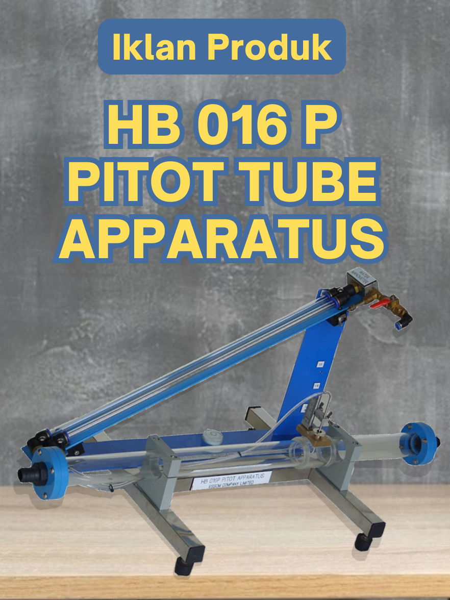 ESSOM HB 016 P - Pitot Tube Apparatus Peralatan ini digunakan untuk mempelajari distribusi kecepatan pada bagian pipa untuk aliran air dalam pipa, dan untuk mengukur kecepatan aliran. Selengkapnya tentang produk ini dapat dilihat di www.labts.co.id #mekanikafluida #mechanicsoffluid #mechanicalengineeringstudent #educationalequipment #educationalpurposes #educational #apparatus #teknikmesin