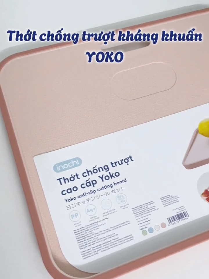 Thớt chống trượt kháng khuẩn Yoko - Inochi #inochi #thot #thotchongtruot #thotinochi #thotnhua