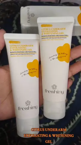 one of my fav products!!🥹🧡 get this product to take care your underarm also your dark areas! #freshiny #exfoliatinggel #viral 
