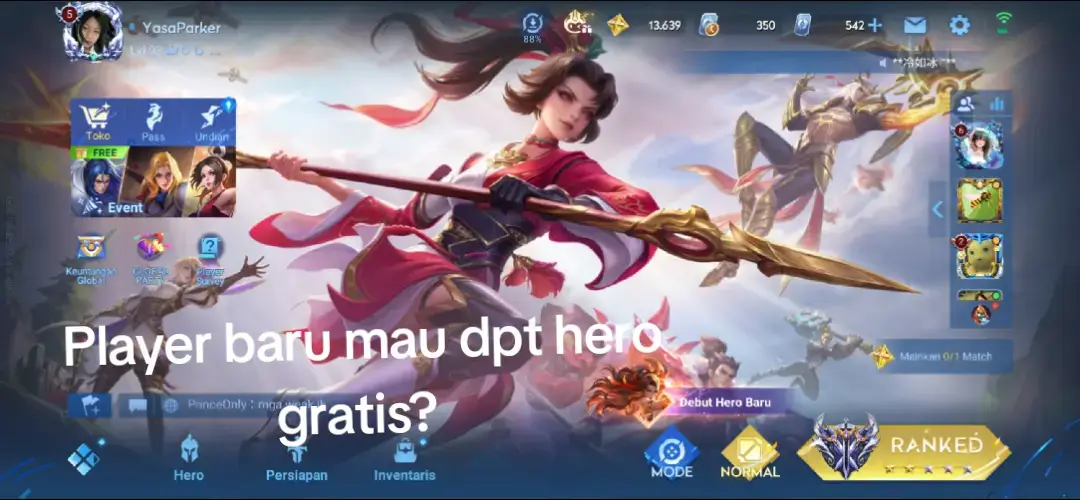 TIPS DAPAT HERO GRATIS BUAT PLAYER BARU HONOR OF KING - PROYEK PARTNER KODE 