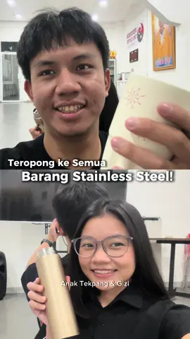 cobaa deh liat angka di botol/tumblr stainless steel kalian. Kalau gak ada, bisa cek di kemasan nya yaa! #tekpang #gizi