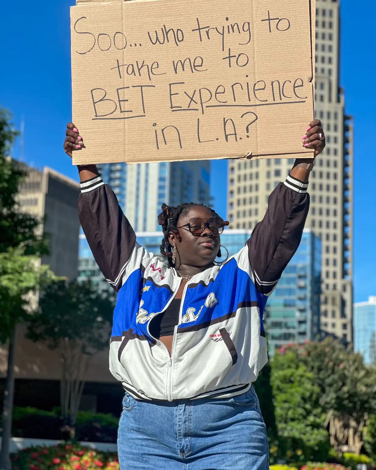 Need a travel buddy or a sign? Either way, we got both. 🪧🛫 Next week’s forecast is 100% good vibes, dope concerts, and a crazy line-up of fan events you don’t want to miss. We OUTSIDE! BET Experience in L.A., June 26th - 30th! Snag your tickets NOW! #BETX @BET Experience 