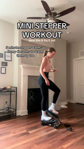 Let me know if you try this 🥵🤍 #ministepper #stepper #workoutwithme #stepperworkout #workout #normberl #armworkout #legworkout #workoutathome 