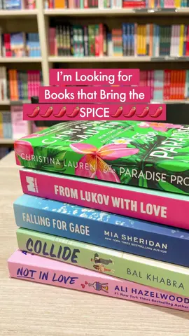 A romance booklist that is ghost-pepper spicy? Say less. 🥵🌶️🥵🌶️ #SpicyBooks #RomanceBooks #AliHazelwood #ColleenHoover #AnaHuang #TessaBailey #ElleKennedy #ElsieSilver