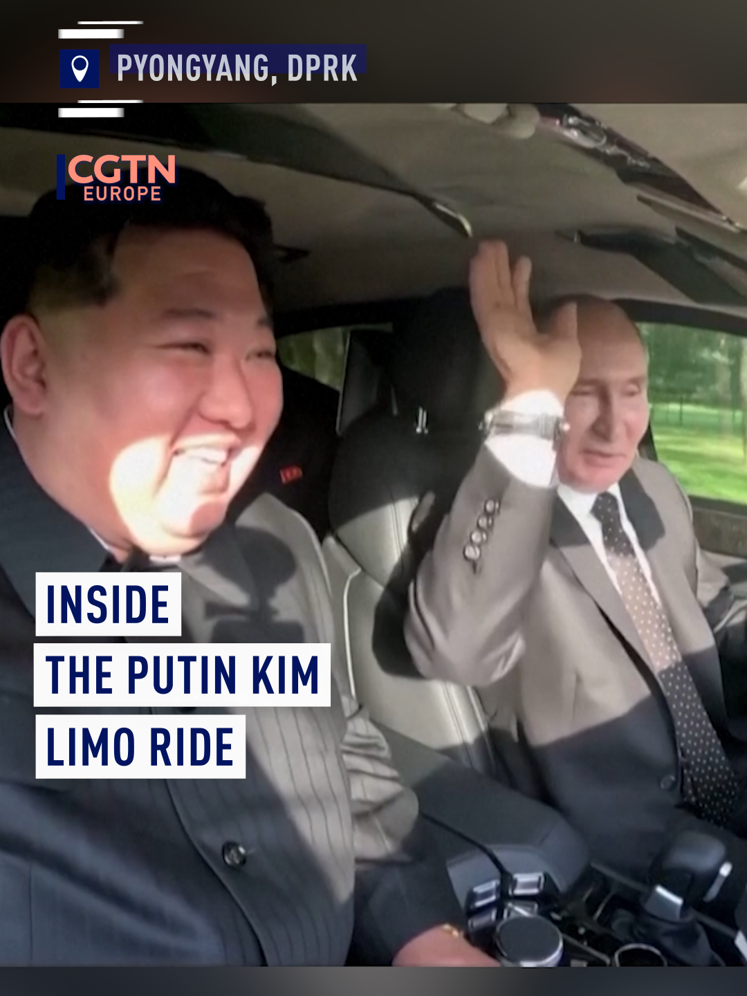 Russian President Vladimir Putin on Wednesday (June 19) drove DPRK leader Kim Jong-un in a luxury Russian-built Aurus limousine during a visit to Pyongyang. DPRK state TV released footage from inside the car as both Putin and Kim drive each other around the residency of the DPRK leader. #Putin #Kim #DPRK #Aurus #carpool #carpoolkaraoke 