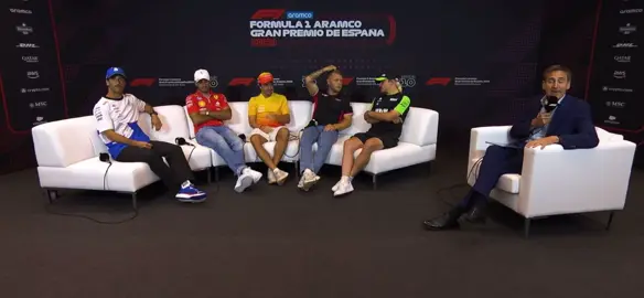 Part 1/3 Pre race #f1pressconference #spanishgp with #danielricciardo #carlossainz #fernandoalonso #valtteribottas #kevinmagnussen 