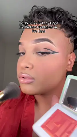 FIRE OPAL IS SO FIRE! ✨❤️‍🔥🧡@Haus Labs by Lady Gaga I definitely recommend it 😍 - #hauslabs #giftedbyhauslabs #hauslabshighlighter #fireopal #highlighter #makeup #beauty #fyp #fypツ #foryou #tutorial 