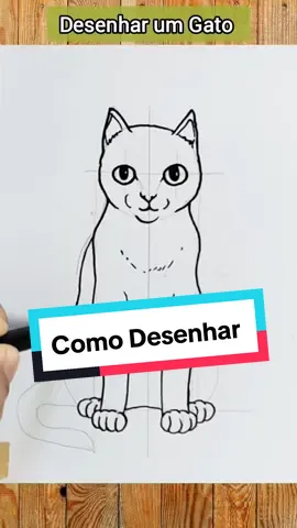 como desenhar um gato fácil #comodesenhar #gato #gatos 