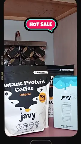 Javy Instant Protein Coffee ☕  #drinkjavy #instantcoffee #proteincoffee #coffeetok #proteincoffeerecipe #enjoyjavy #coffeelovers 