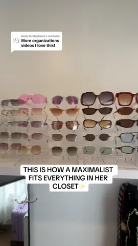 Replying to @Stephanie tips on how to organize your closet✨ today's category is sunglasses 🕶️💖#closetorganization #fashionhacks 