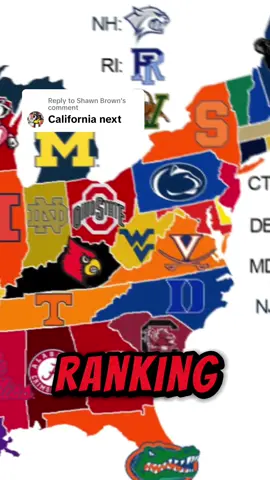 Replying to @Shawn Brown Ranking all the college football teams in every state California College Football Edition! #cfb #CollegeFootball #football #nfl #nflfootball #alabamafootball #fyp 