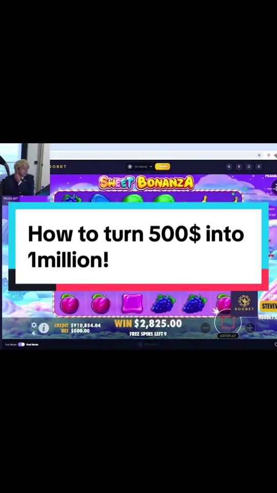 That tome steve turned 500$ into one million!!!! @SteveWillDoIt @Roobet 