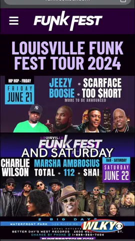 Funk Fest is BACK in Louisville this weekend. Check it out 👆🏼 #hiphop #festival #rnb #foryou #fyp #wlky #louisville #kentucky #music 