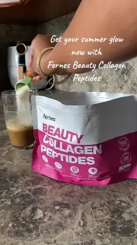 Beauty on the outside starts from the inside. Get your glow on with this Beauty Collagen Peptides. Just add 1 scoop daily to your favorite drink or meal. #fernes #fernescollagen #collagenpeptides #collagenpowder #purecollagen #hairloss #dryskin #beautycollagen 