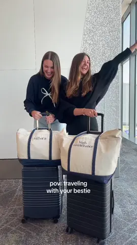 High maintenance & full of it are the vibes whilst traveling with us😋😋 #travel #llbeantote 