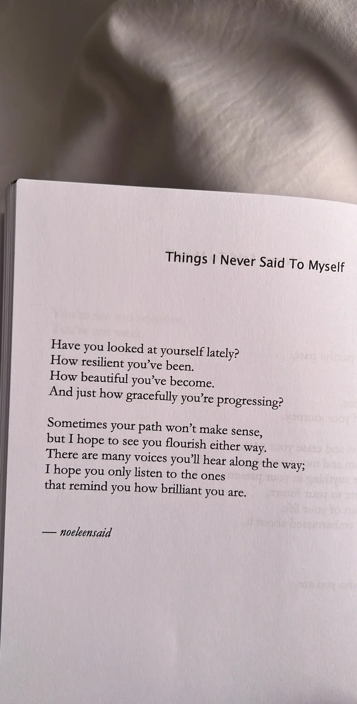 there are many voices you'll hear along the way— ❤️‍🩹 #noeleensaid #thingsineversaidtomyself #MentalHealth #selflove #BookTok #selflovequotes #quotes #poetry #ily #lovequotes #poetrytok #writers #poem #poetsoftiktok #Love #breakup #relationshipquotes #booklovers #poemsandquotes #writersontiktok #bookstoread #newbookrecs #healingquote #booktokrecommends #bookquotes #booksthatmademecry #sadlovepoems #heartbreak #therapy #therapytok 