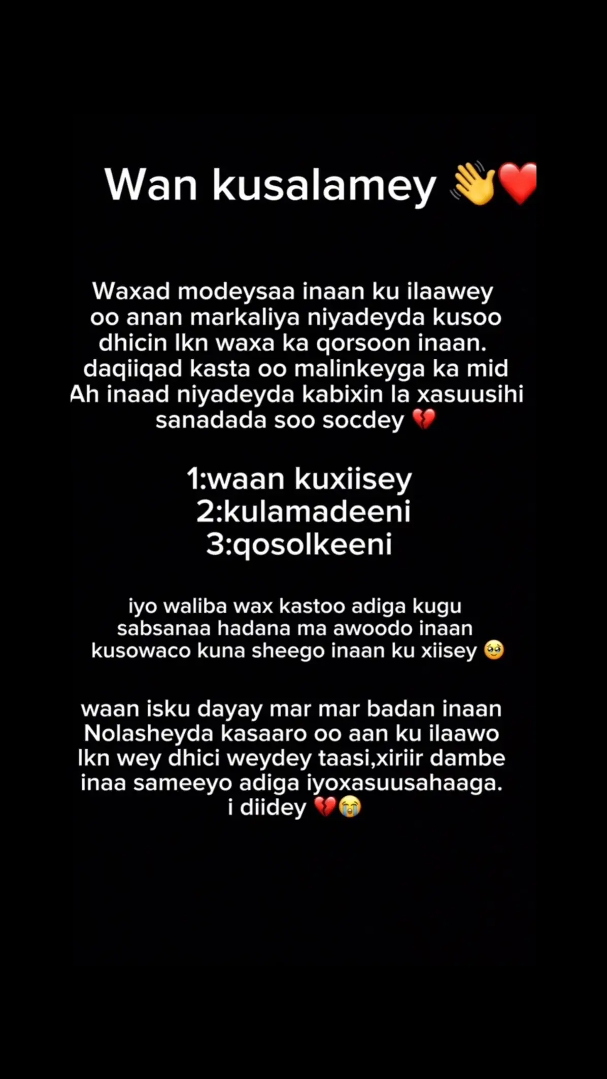 Nafteydaay samir💔😭#kalinimo💔🥺 #qalpi_holcay💔🔥 #qalpijap💔😥 #dhawac💔😭 #jaceyl💔🥺💊 #xanuunka_jaceylka😔 #farxadiiiii_qlpigayga_vmin🥺 #kalinimo💔🥺 