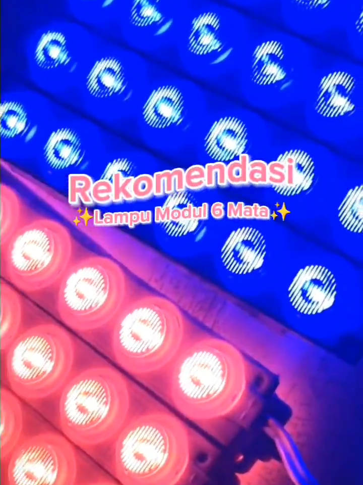 LAMPU LED MODUL STRIP 6MATA/ MODUL MATA TIMBUL 12V/24V WATERPROOF