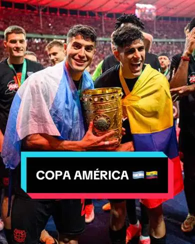 Vamos! 🔥 Good luck Pala & Piero! Congratulations on the first win with the @Selección Argentina in English, Pala! 👏 #Palacios #Hincapie #copaamerica #Bayer04 