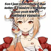 Low budget post by a yoimiya main #yoimiya #yoimiyagenshinimpact #genshin #GenshinImpact #genshinmemes #happybirthday 