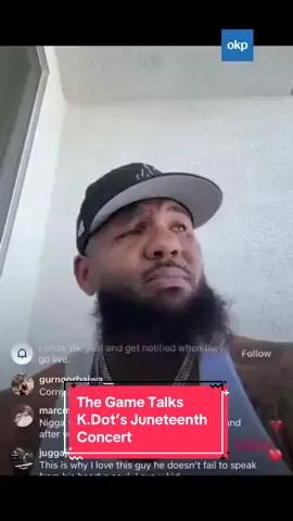 While he wasn't in attendance, The Game spoke his thoughts on K.Dot's Juneteenth Concert and gave his perspective on Kendrick and Drake. As a notable figure of west coast hip-hop for the last 20 years, many were astounded that Game didn't pop out but he hopped on IG live to keep it 100 with us. What are your thoughts on The Game and his legacy? Keep it a stack with us in the comments. 🎥: vanman_1000/X #thegame #kendrick #westside #westcoast #juneteenth 