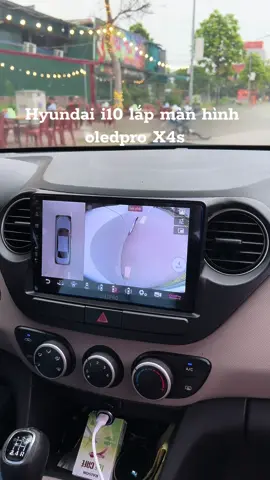 Hyundai i10 lắp màn hình liền camera 360 #oledprox4s x4s