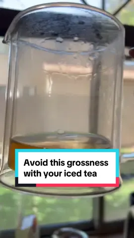 Love making your iced tea for the week? Give it a shake and if you see cloudiness, dump it, that’s bacteria. #icedtea #foodsafety #bacteria 