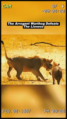 The arrogant warthog defeats the lioness #animals #wildanimals #foryou 